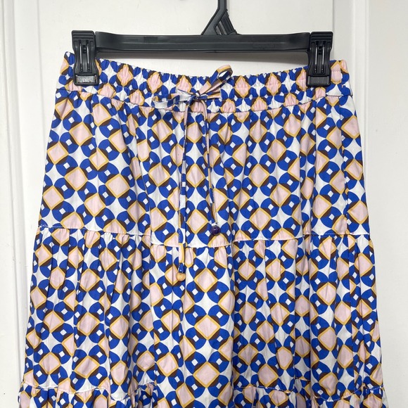 Zara Woman Multicolored Geometric Print Tiered Maxi Skirt Size S - Picture 7 of 15